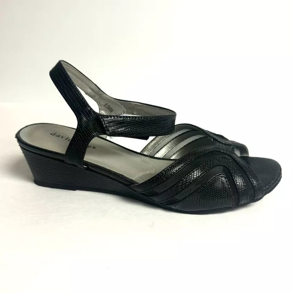 David Tate Womens Abano Sandal Black Size 8.5WW